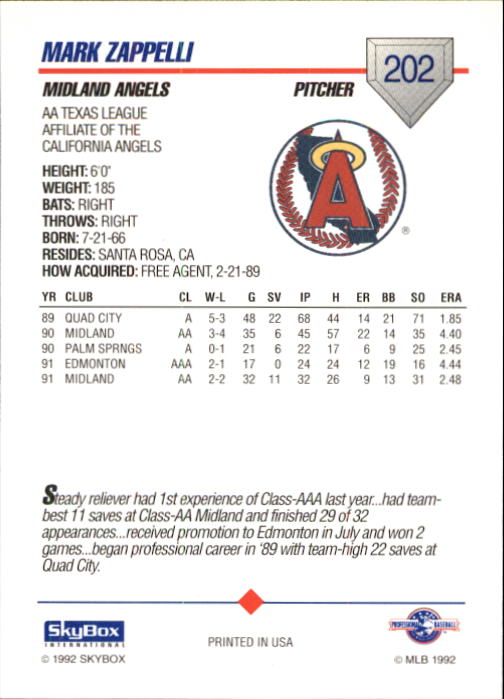B1182- 1992 SkyBox AA Baseball Card #s 201-310 -You Pick- 15+ FREE US SHIP - Picture 5 of 189