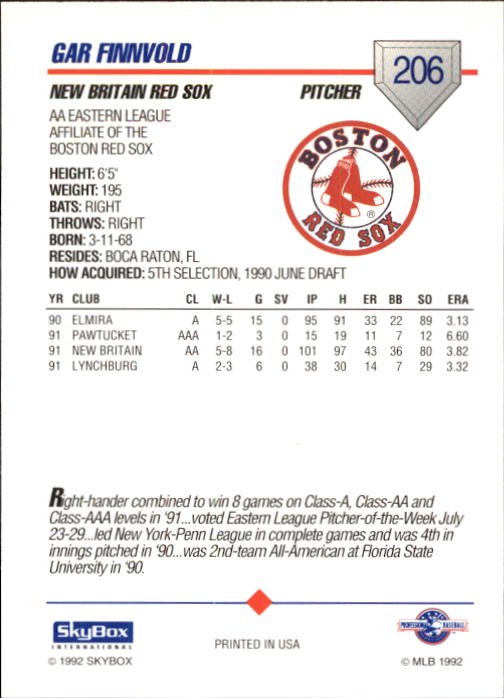 B1182- 1992 SkyBox AA Baseball Card #s 201-310 -You Pick- 15+ FREE US SHIP - Picture 13 of 189