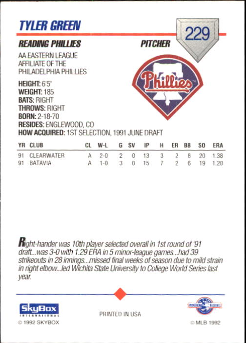 B1182- 1992 SkyBox AA Baseball Card #s 201-310 -You Pick- 15+ FREE US SHIP - Picture 49 of 189