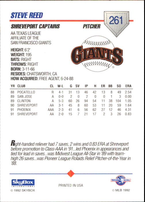 B1182- 1992 SkyBox AA Baseball Card #s 201-310 -You Pick- 15+ FREE US SHIP - Picture 101 of 189