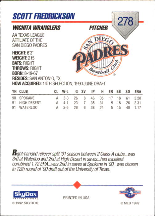 B1182- 1992 SkyBox AA Baseball Card #s 201-310 -You Pick- 15+ FREE US SHIP - Picture 135 of 189