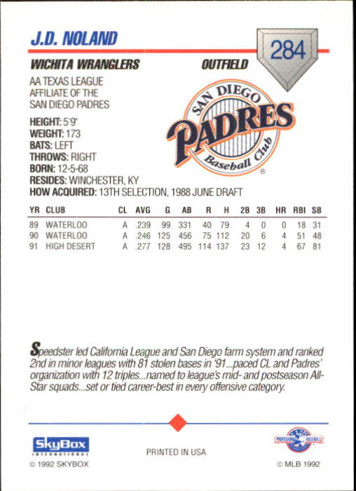 B1182- 1992 SkyBox AA Baseball Card #s 201-310 -You Pick- 15+ FREE US SHIP - Picture 143 of 189