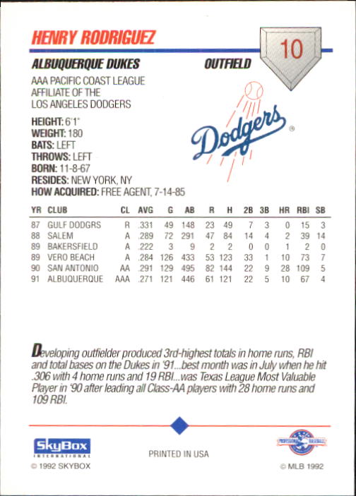 B0451- 1992 SkyBox AAA Baseball Card #'s 1-200 -You Pick- 15+ FREE US SHIP - Picture 21 of 389