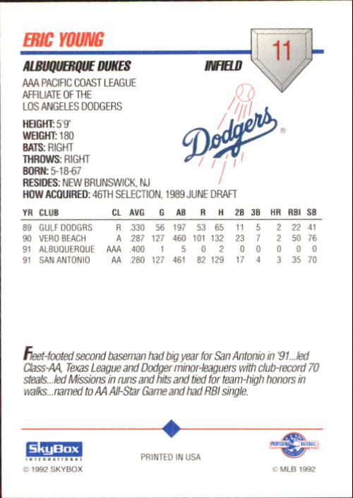 B0451- 1992 SkyBox AAA Baseball Card #'s 1-200 -You Pick- 15+ FREE US SHIP - Picture 23 of 389