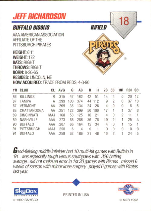 B0451- 1992 SkyBox AAA Baseball Card #'s 1-200 -You Pick- 15+ FREE US SHIP - Picture 35 of 389
