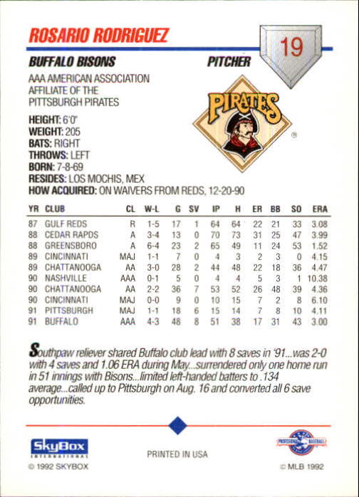 B0451- 1992 SkyBox AAA Baseball Card #'s 1-200 -You Pick- 15+ FREE US SHIP - Picture 37 of 389