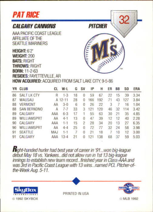 B0451- 1992 SkyBox AAA Baseball Card #'s 1-200 -You Pick- 15+ FREE US SHIP - Picture 63 of 389