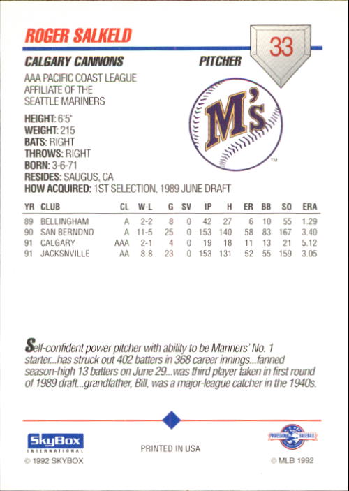 B0451- 1992 SkyBox AAA Baseball Card #'s 1-200 -You Pick- 15+ FREE US SHIP - Picture 65 of 389