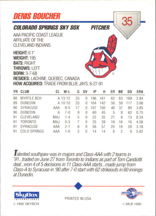 B0451- 1992 SkyBox AAA Baseball Card #'s 1-200 -You Pick- 15+ FREE US SHIP - Picture 69 of 389