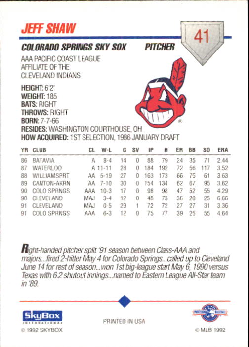 B0451- 1992 SkyBox AAA Baseball Card #'s 1-200 -You Pick- 15+ FREE US SHIP - Picture 81 of 389