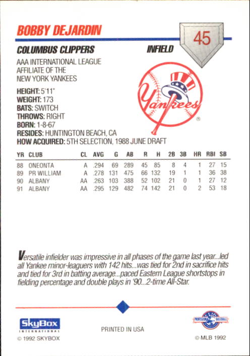 B0451- 1992 SkyBox AAA Baseball Card #'s 1-200 -You Pick- 15+ FREE US SHIP - Picture 89 of 389