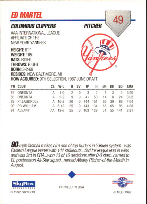 B0451- 1992 SkyBox AAA Baseball Card #'s 1-200 -You Pick- 15+ FREE US SHIP - Picture 97 of 389