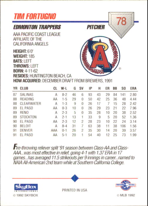 B0451- 1992 SkyBox AAA Baseball Card #'s 1-200 -You Pick- 15+ FREE US SHIP - Picture 151 of 389