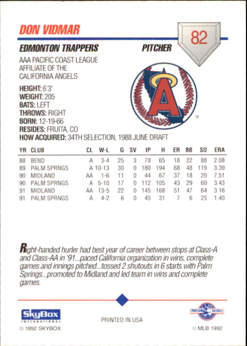 B0451- 1992 SkyBox AAA Baseball Card #'s 1-200 -You Pick- 15+ FREE US SHIP - Picture 159 of 389