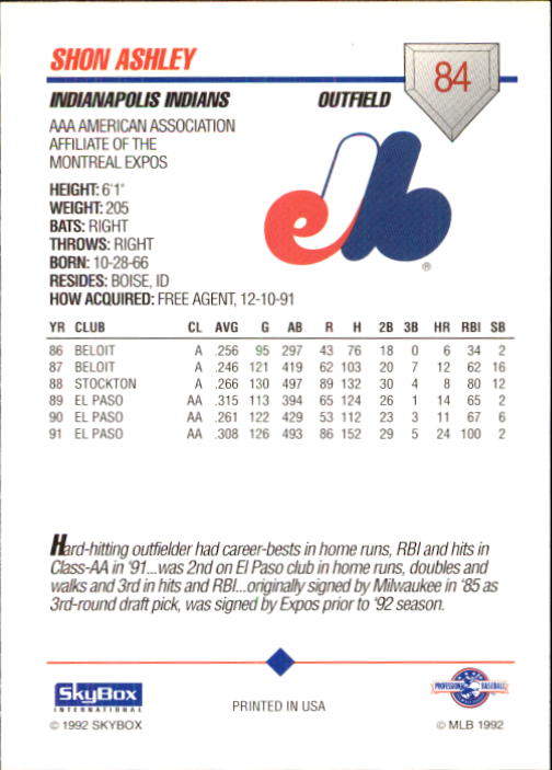 B0451- 1992 SkyBox AAA Baseball Card #'s 1-200 -You Pick- 15+ FREE US SHIP - Picture 163 of 389