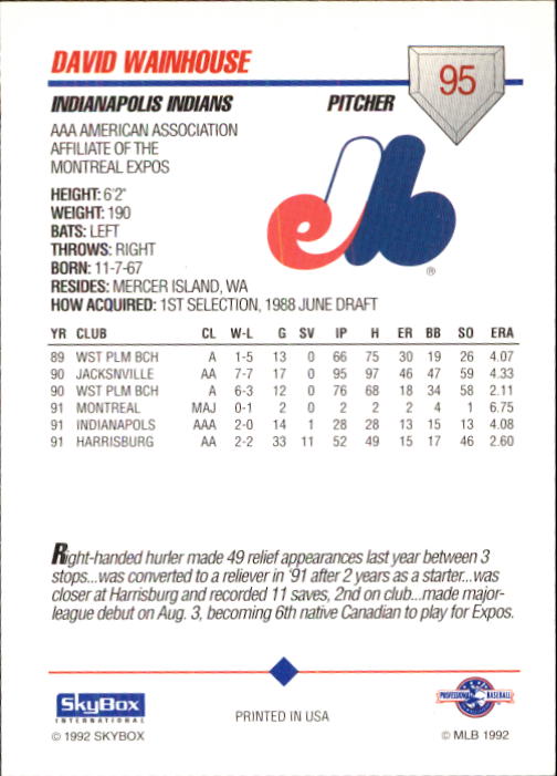 B0451- 1992 SkyBox AAA Baseball Card #'s 1-200 -You Pick- 15+ FREE US SHIP - Picture 185 of 389