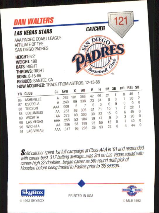 B0451- 1992 SkyBox AAA Baseball Card #'s 1-200 -You Pick- 15+ FREE US SHIP - Picture 235 of 389