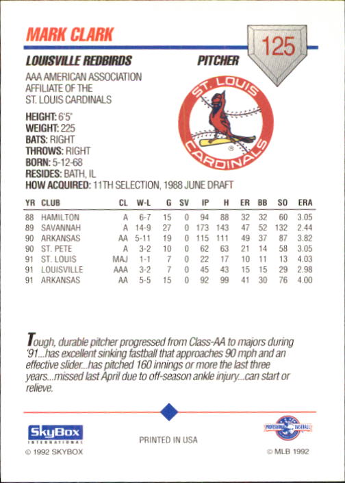 B0451- 1992 SkyBox AAA Baseball Card #'s 1-200 -You Pick- 15+ FREE US SHIP - Picture 241 of 389