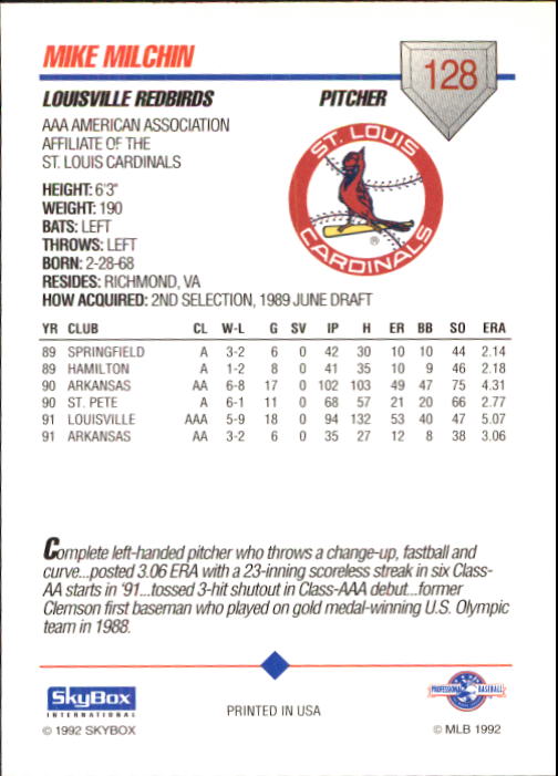 B0451- 1992 SkyBox AAA Baseball Card #'s 1-200 -You Pick- 15+ FREE US SHIP - Picture 247 of 389