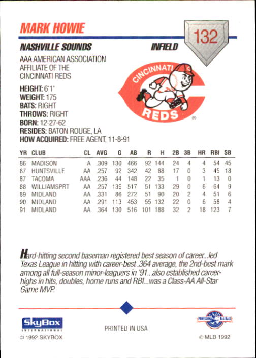 B0451- 1992 SkyBox AAA Baseball Card #'s 1-200 -You Pick- 15+ FREE US SHIP - Picture 255 of 389