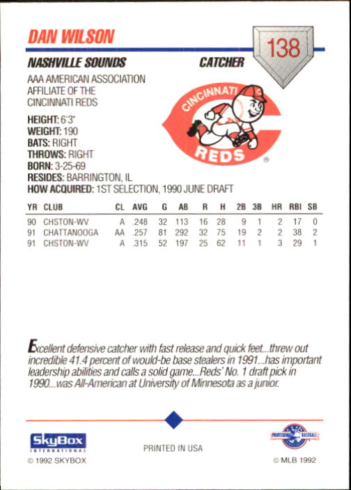 B0451- 1992 SkyBox AAA Baseball Card #'s 1-200 -You Pick- 15+ FREE US SHIP - Picture 267 of 389