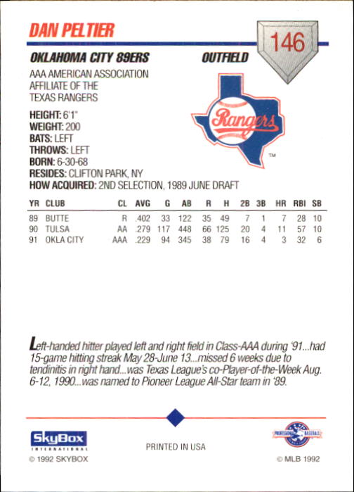 B0451- 1992 SkyBox AAA Baseball Card #'s 1-200 -You Pick- 15+ FREE US SHIP - Picture 281 of 389