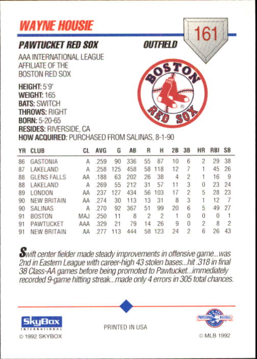 B0451- 1992 SkyBox AAA Baseball Card #'s 1-200 -You Pick- 15+ FREE US SHIP - Picture 311 of 389