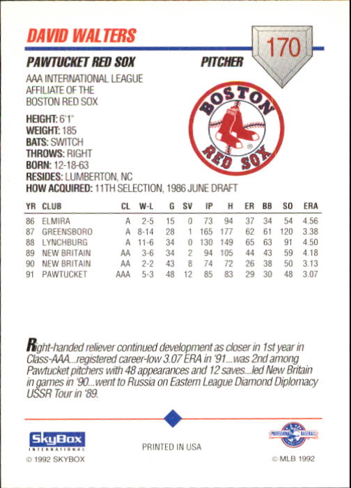 B0451- 1992 SkyBox AAA Baseball Card #'s 1-200 -You Pick- 15+ FREE US SHIP - Picture 329 of 389