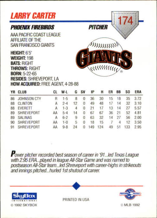 B0451- 1992 SkyBox AAA Baseball Card #'s 1-200 -You Pick- 15+ FREE US SHIP - Picture 337 of 389