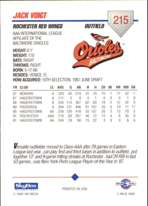 B0451- 1992 SkyBox AAA Baseball Card #s 201-310 -You Pick- 15+ FREE US SHIP - Picture 31 of 219