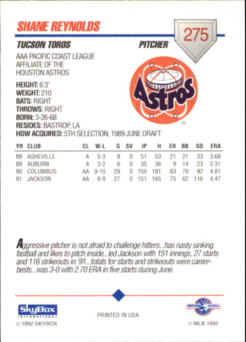 B0451- 1992 SkyBox AAA Baseball Card #s 201-310 -You Pick- 15+ FREE US SHIP - Picture 149 of 219