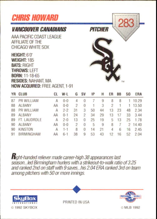 B0451- 1992 SkyBox AAA Baseball Card #s 201-310 -You Pick- 15+ FREE US SHIP - Picture 165 of 219