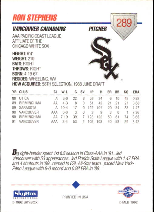 B0451- 1992 SkyBox AAA Baseball Card #s 201-310 -You Pick- 15+ FREE US SHIP - Picture 177 of 219