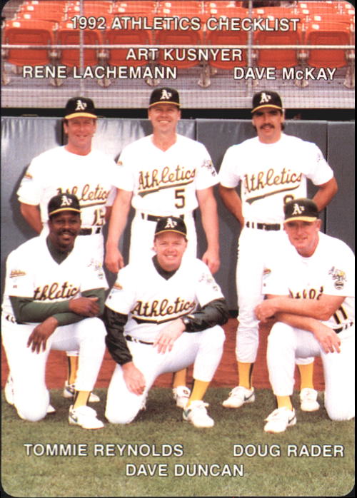 1992 A's Mother's #8 Carney Lansford - NM-MT