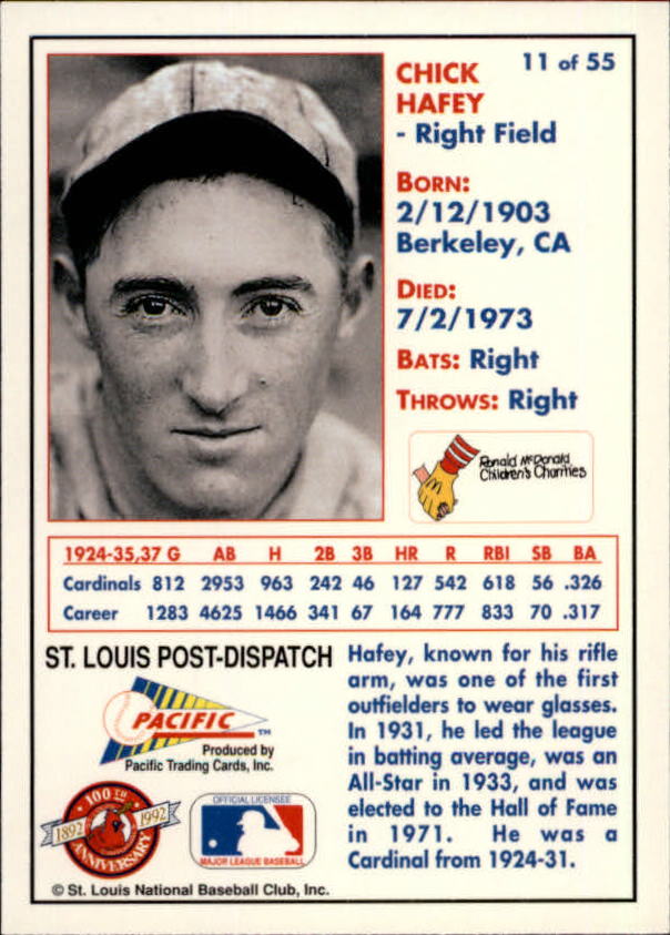 B3244 - 1992 Cardinals McDonald's/Pazifik BB 1-56 -Sie wählen aus- 15+ KOSTENLOSER US-VERSAND - Bild 22 von 98