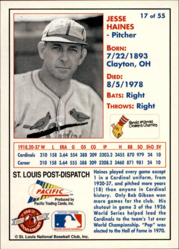 B3244 - 1992 Cardinals McDonald's/Pazifik BB 1-56 -Sie wählen aus- 15+ KOSTENLOSER US-VERSAND - Bild 34 von 98