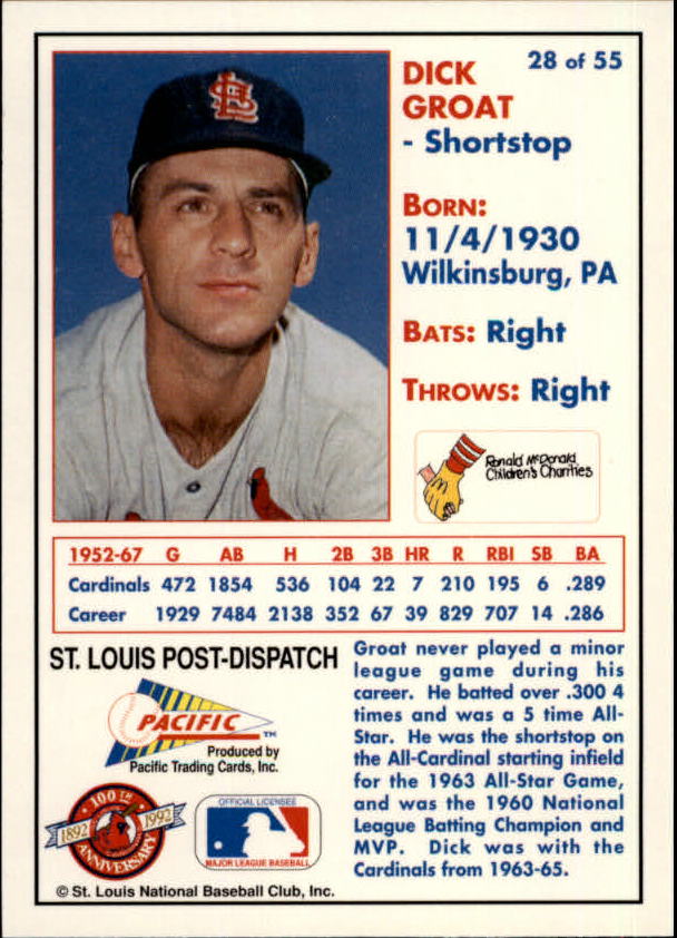 B3244 - 1992 Cardinals McDonald's/Pazifik BB 1-56 -Sie wählen aus- 15+ KOSTENLOSER US-VERSAND - Bild 56 von 98