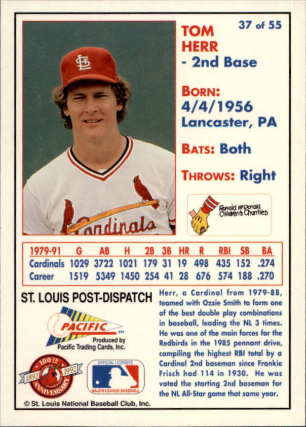 B3244 - 1992 Cardinals McDonald's/Pazifik BB 1-56 -Sie wählen aus- 15+ KOSTENLOSER US-VERSAND - Bild 74 von 98