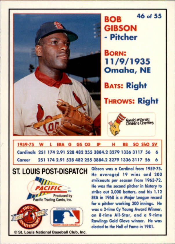 B3244 - 1992 Cardinals McDonald's/Pazifik BB 1-56 -Sie wählen aus- 15+ KOSTENLOSER US-VERSAND - Bild 92 von 98