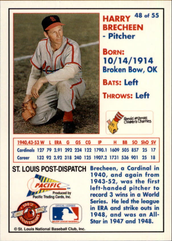 B3244 - 1992 Cardinals McDonald's/Pazifik BB 1-56 -Sie wählen aus- 15+ KOSTENLOSER US-VERSAND - Bild 96 von 98