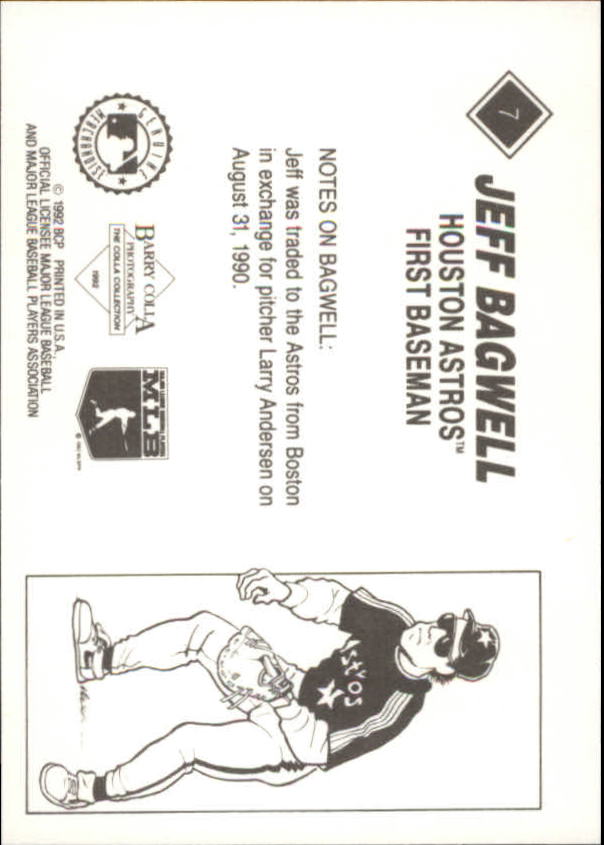 1992 Colla Bagwell #7 Jeff Bagwell/(Follow through&/watching flight of back image