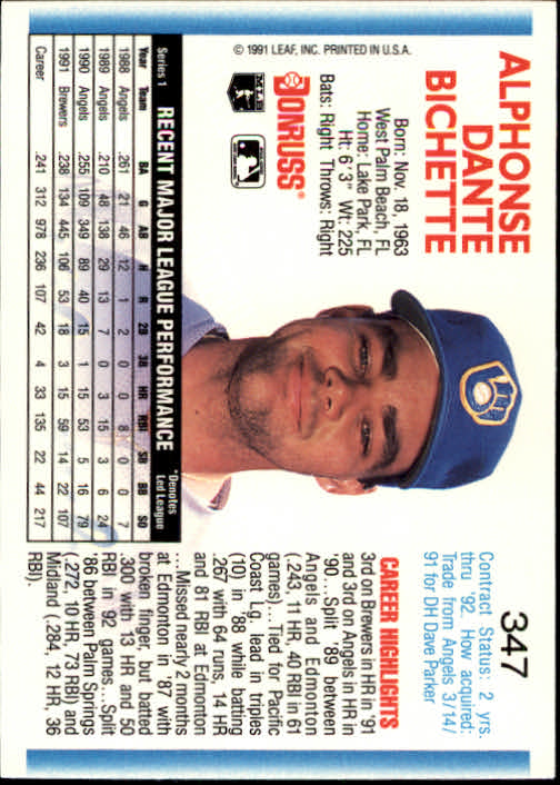 A9587- 1992 Donruss Baseball #s 251-500 +Rookies -You Pick- 15+ FREE US SHIP - Picture 195 of 493