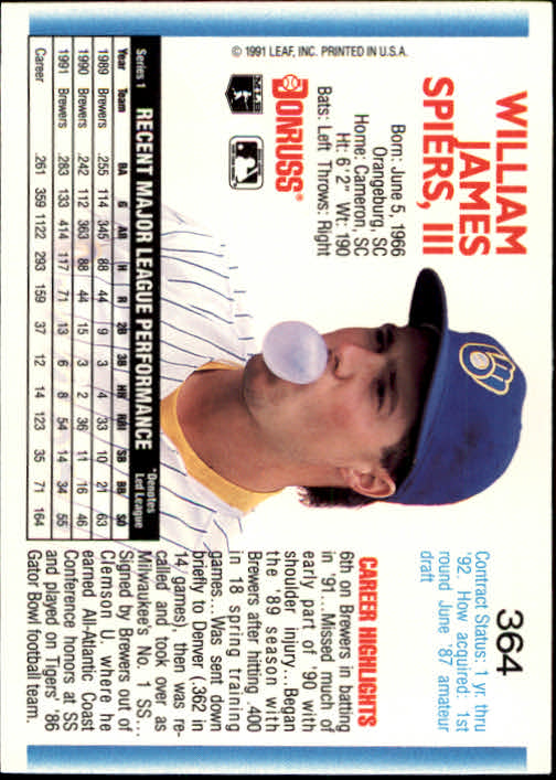 A9587- 1992 Donruss Baseball #s 251-500 +Rookies -You Pick- 15+ FREE US SHIP - Picture 229 of 493