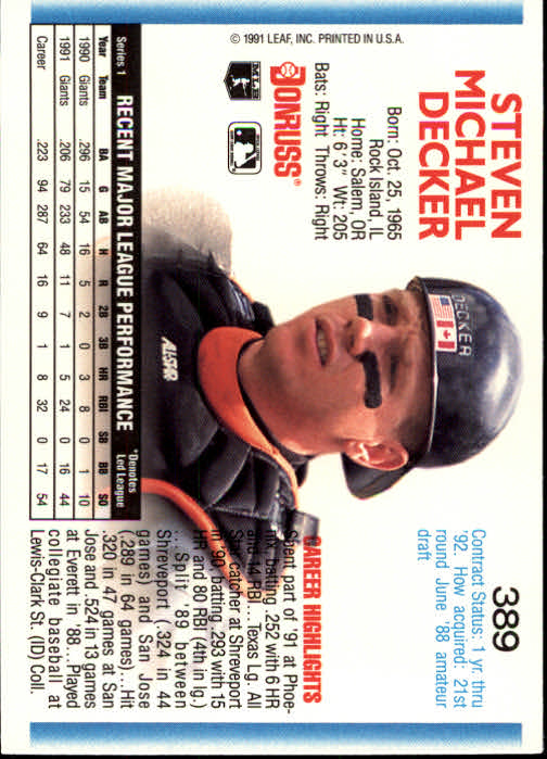 A9587- 1992 Donruss Baseball #s 251-500 +Rookies -You Pick- 15+ FREE US SHIP - Picture 279 of 493