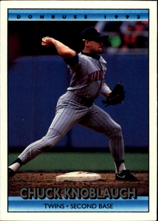 1992 Donruss # 390 Chuck Knoblauch Minnesota Twins Baseball Card
