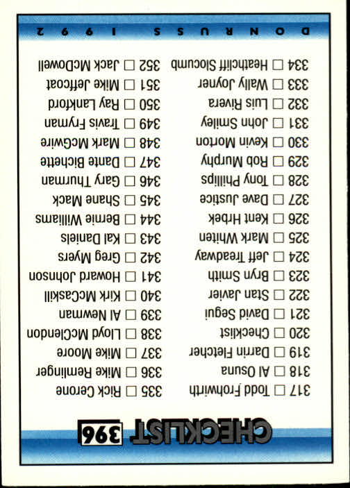A9587- 1992 Donruss Baseball #s 251-500 +Rookies -You Pick- 15+ FREE US SHIP - Picture 292 of 493