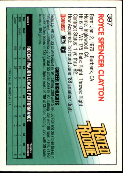 A9587- 1992 Donruss Baseball #s 251-500 +Rookies -You Pick- 15+ FREE US SHIP - Picture 295 of 493