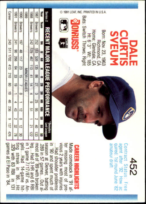A9587- 1992 Donruss Baseball #s 251-500 +Rookies -You Pick- 15+ FREE US SHIP - Picture 399 of 493