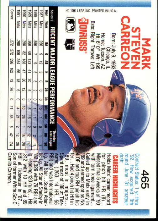 A9587- 1992 Donruss Baseball #s 251-500 +Rookies -You Pick- 15+ FREE US SHIP - Picture 425 of 493
