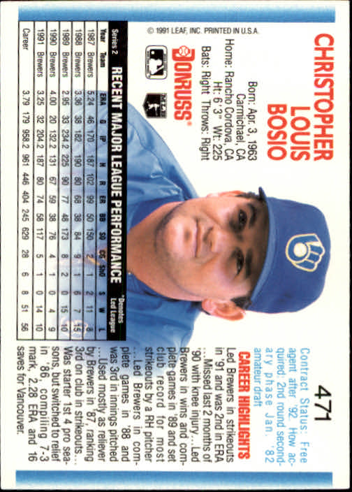 A9587- 1992 Donruss Baseball #s 251-500 +Rookies -You Pick- 15+ FREE US SHIP - Picture 435 of 493